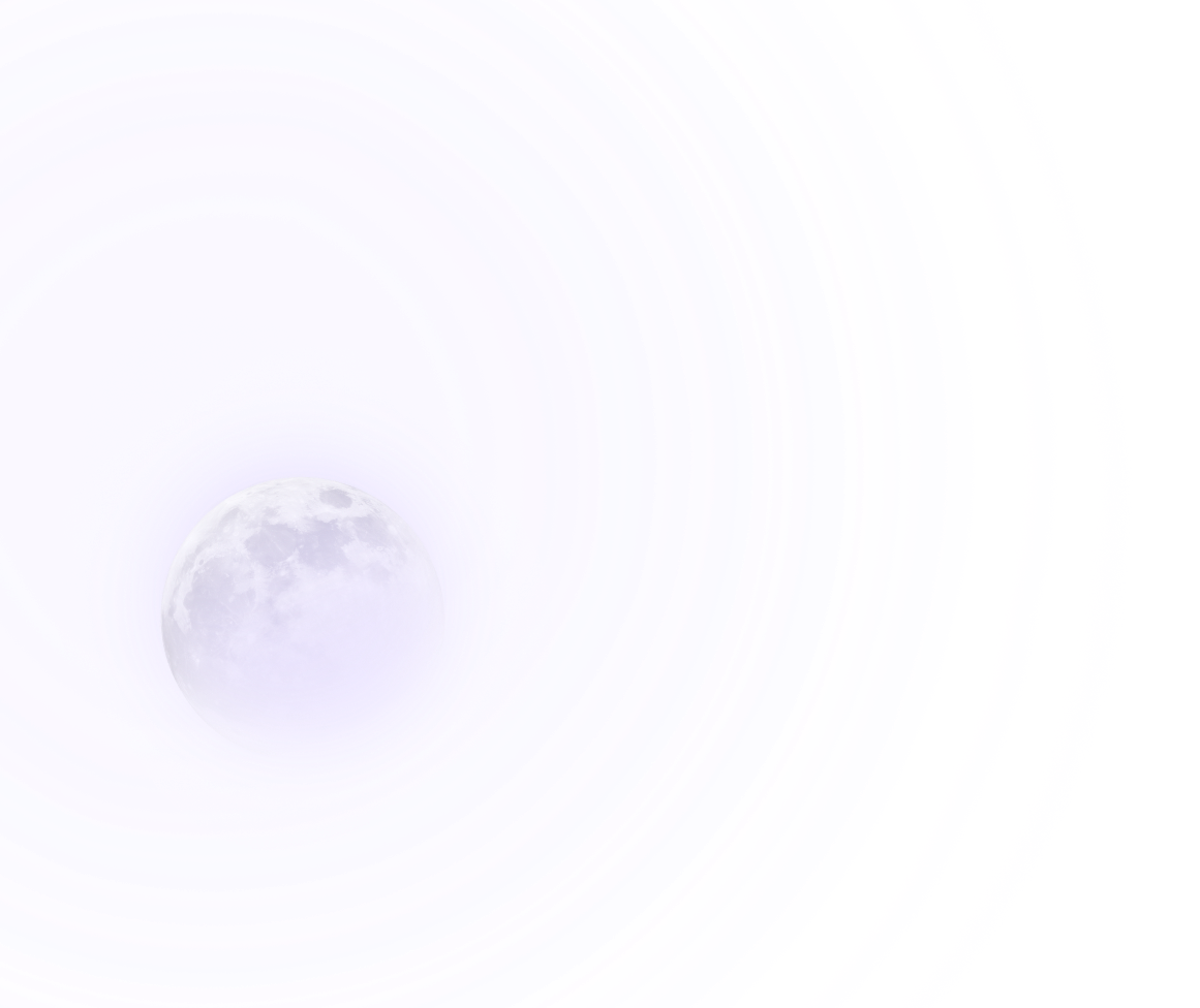 A glowing full moon in a dark night sky, representing the earlier evenings that arrive when the clocks fall back